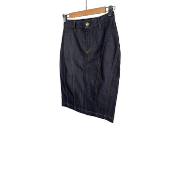 BURBERRY Damen Denim Midi Rock Indigo Blau 44820912 152753283