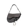 Dior Oblique Jacquard Canvas Vintage Saddle Bag Shoulder Bag Blue Silver 160755435 [P]