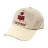 Isabel Marant Tyrony Logo Baseball Cap Ecru Red stamp: CQ001XHB A3C01J ECRD 123475494 [P]