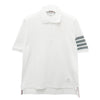 Thom Browne Classic Stripe 4 Bar Classic Pique Short Sleeve Polo T-Shirt White 155940687 [P]