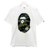 BAPE Giant First Camo Big Ape Head Short Sleeve T-Shirt White Green 157128990 [P]