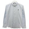 AMI Herz-Logo Baumwoll-Oxford Streifenhemd Sky Blue 152876365 [P]