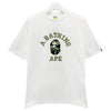 BAPE ABCカモ カレッジ 半袖Tシャツ ホワイト グリーン (001TEM301013M WHXGR) 157128833 [P]