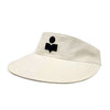 ISABEL MARANT TYRY Logo Visier Cap Ecru Schwarz (A3C01J ECBK) 123475610 [P]