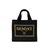 Fendi Cotton Tote Bag Shoulder Bag Black Large 8BH395 157403464 [P]