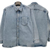 AMI Heart Logo Oversized Denim Shirt Jacket Javel Indigo (UJK253 DE0027 448) 123453161 [P]