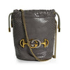 GUCCI Mini Bucket Schultertasche aus Pythonleder Grau 576432 160968324 [P]