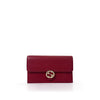 Gucci Interlocking G Leather Wallet Flap Chain Crossbody Bag Red 510314 160755439 [P]