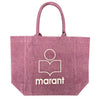 ISABEL MARANT YENKY Logo Stickerei Shopper Bag in Pflaume 123772107 [P]