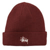 STUSSY ベーシックカフビーニー帽子 ダークレッド (1321019 0613) 153571169 [P]