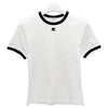 COURREGES ロゴ バンピ コントラスト 半袖Tシャツ ヘリテージ ホワイト ブラック 155384448 [P]