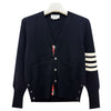Thom Browne Diagonal Armband 4 Bar Milano Stitch Wool Cardigan Navy stamp: MKC160A 00014 415 139893103 [P]