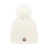 Moncler Logo Patch Pom Pom Wool Beanie 162870566 [P]