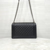 CHANEL ボーイキャビアチェーンフラップバッグミディアム27番代A67086 9763 163155965 [P]