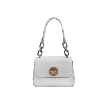 SALVATORE FERRAGAMO レキシ レザー ショルダーバッグ クロスバッグ ホワイト 21 G844 158520173 [P]
