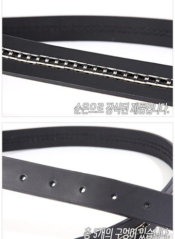 OTHER BRAND Silberner Edelstahl-Stiftgürtel S13 2938650433 16181530