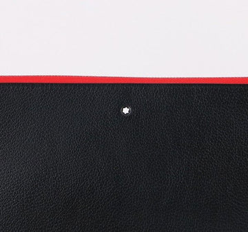 MONTBLANC Neue schwarze Leder große Clutch 36 * 26 * 2.5 19429153