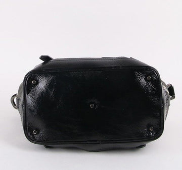 Burberry Canvas Check Black Patent 2WAY Bag 19429247