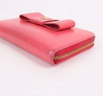 PRADA Saffiano Geldbörse mit Schleifenverzierung Rosa 1M0506 19429548