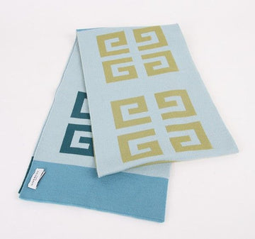 GIVENCHY Logo-Muster Himmelblau Wollschal 19429619