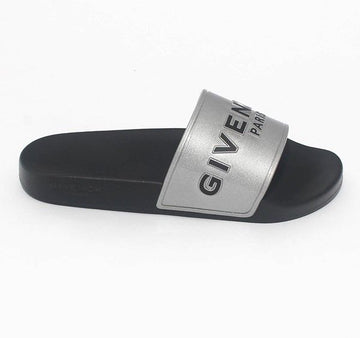 GIVENCHY Logo Slipper Slide Schwarz Silber 21SS 23979555