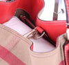 BURBERRY Ashby Canvas Check Rotes Schultertasche 3945728 24081831 [P]