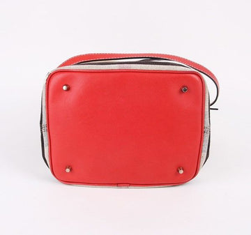 Burberry Ashby Canvas Check Red Shoulder Bag 3945728 24081831