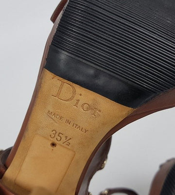 DIOR クリスチャン レザー レディース サンダル 24448756