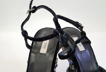 PRADA Velours-Cubic-Wedge-Heel 24449184