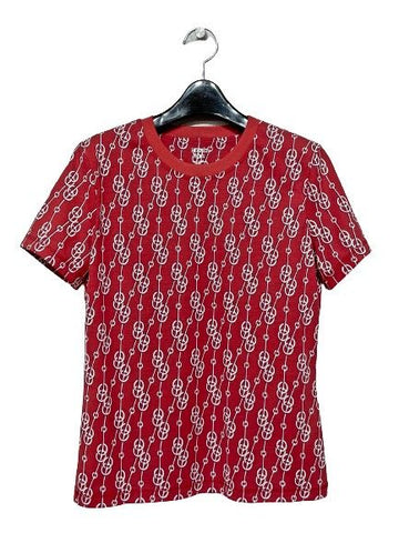 HERMES レッドシャンダルラウンド半袖6827143570 32562359