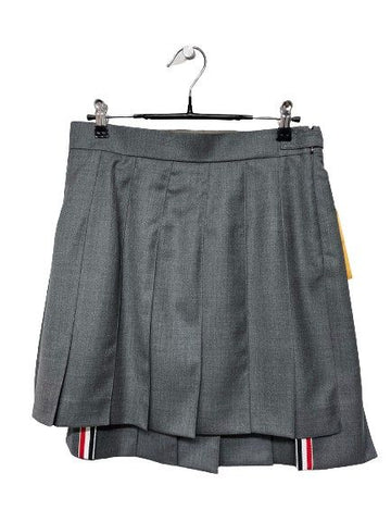 THOM BROWNE ウールプリーツミニスカート グレー 6835351865 32644922