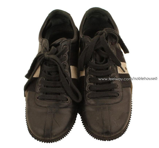 Bally Black Three Stripe Sneakers 6M 26807640