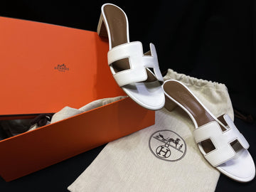 HERMES ホワイトオアシスサンダル 6858239254 32803208