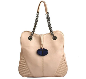 A TESTONI Schultertasche aus Pinkbeige Deer Skin 12345 27026052