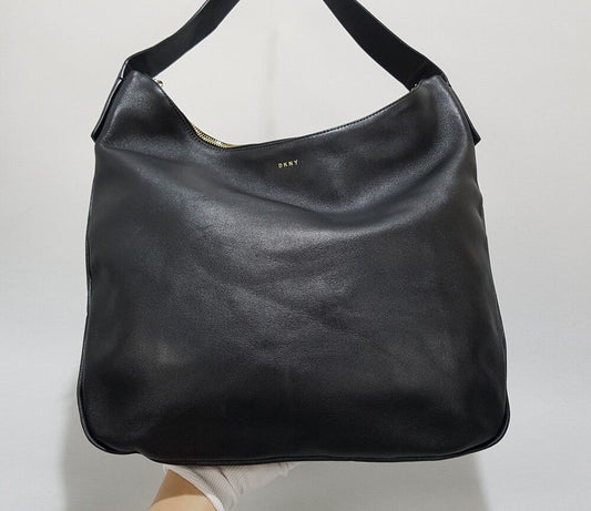 DKNY Black Leather Shoulder Bag 32924876