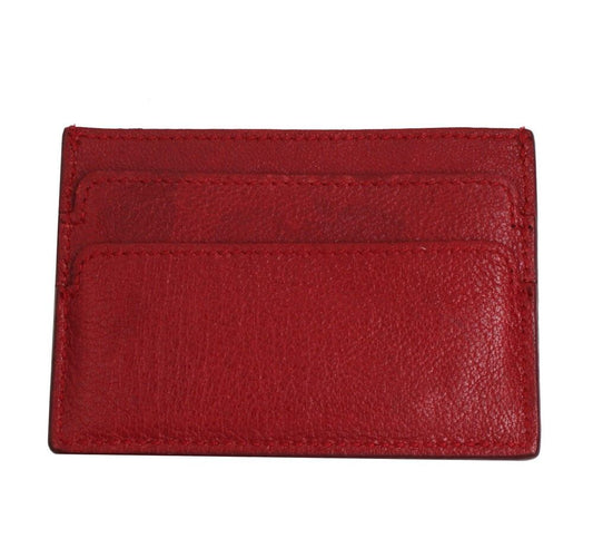 Alexander McQueen Red Gold Skull Card Holder 12345 32996433