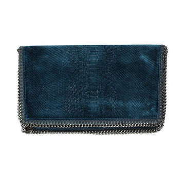STELLA MCCARTNEY Pythonmuster Samt Clutch Tasche 33034392