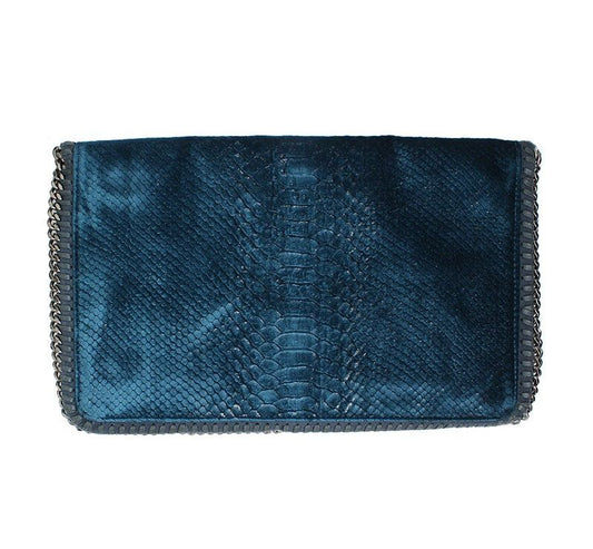 STELLA MCCARTNEY ティルブルー パイソンパターン ベルベット クラッチバッグ 33034392