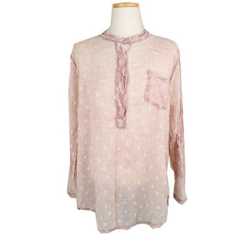 Other Brand Yourself Light Pink Printed Cotton Top 77 26807223