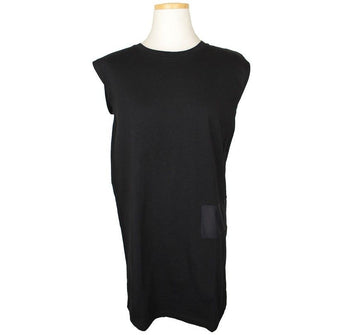 MAISON MARGIELA XS MM6 ブラック メッシュ トリム タンクトップ コットン ワンピース XS 26809540