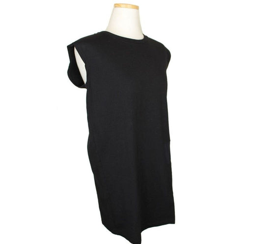 MAISON MARGIELA ブラックメッシュトリムノースリーブコットンドレス XS 26809540