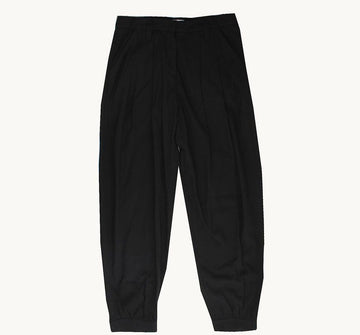 SONIA RYKIEL Schwarze Wollmischung Weite Rüschenhose 36 26809650