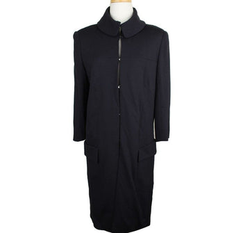 Other Brand Laurel Princess Neck Dark Navy Long Jacket 66 26810179