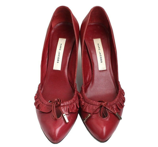 MARC JACOBS Weinrote Rüschenschuhpumpe 36.5 33080842