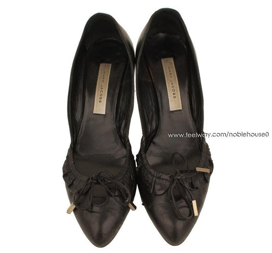 MARC JACOBS Schwarze Rüschenschnürpumps 37 26810814