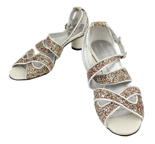 TSUMORI CHISATO ツモリチサト シルバー シーキン ストラップ サンダル 23 26810890