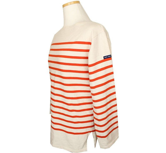 Saint James XS Beige & Orange Stripe Cotton Top XS 26807261