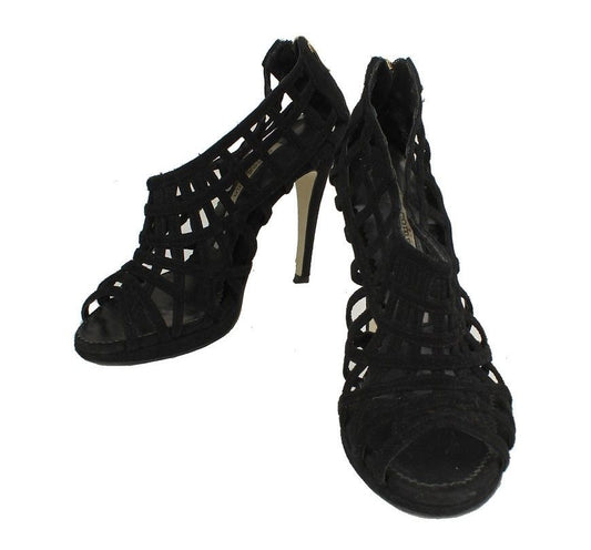 OTHER BRAND Schuhkomma Bonnie Schwarzes Wildleder Durchbrochene Stiefeletten 36 26810865