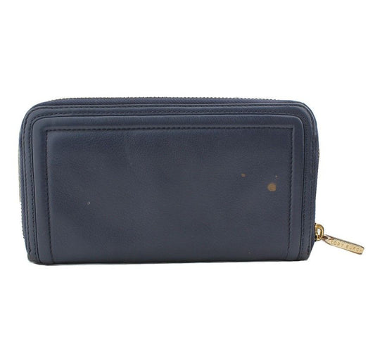 Tory Burch Navy Gold Logo Long Wallet 26811308