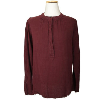 Current Elliott Current/Elliott Burgundy Pleated Asymmetrical Top 0 26809335